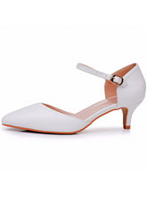 Mid-Heels Sandalen mit spitzer Zehenpartie und Knöchelriemen