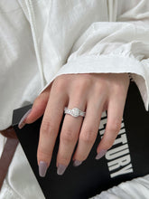 925 Sterling Silber Kubikzirkonia strahlender funkelnder Ehering