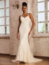 Herzform Spitze Applique Sweep-Zug Brautkleid Als Bild