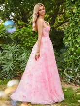 Korsett Oberteil Sweep-Zug A-Linie Kleid Bonbonrosa