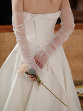 Einfache Durchsichtige Tüll Handschuhärmel Ohne Finger