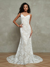 Spaghetti Träger Vintage Spitze Meerjungfrau Brautkleider As Pictures