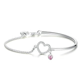 Herz-Charm-Armband aus Sterlingsilber