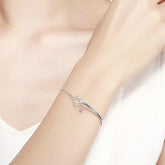 Herz-Charm-Armband aus Sterlingsilber