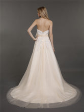 Trägerloses Brautkleid mit Bowknot und Herz-Ausschnitt Champagner