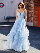 Applique Oberteil Rüschenrock Tüll Ballkleid Lila