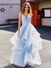 Applique Oberteil Rüschenrock Tüll Ballkleid Lila