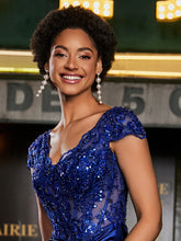 Einfache lange Perlenquastenohrringe