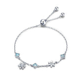 Schneeblumen Bolo Armband Brautjungfern Geschenk