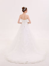 Trägerloser Herz-Ausschnitt Brautkleid Elfenbein