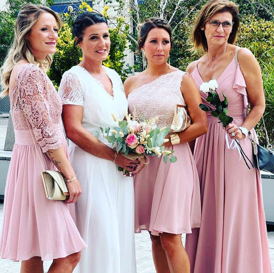 Wie organisiere ich eine rosa Hochzeit? | 7 Vorschläge für rosa Brautjungfernkleider