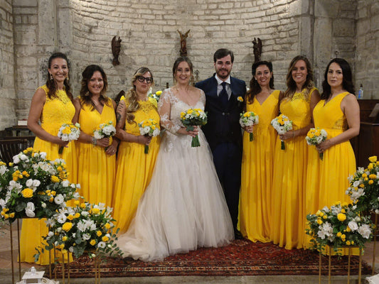 Wie organisiere ich eine gelbe Hochzeit? | 4 Arten von gelben Brautjungfernkleidern