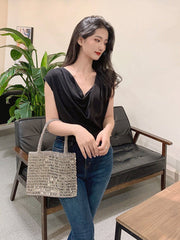 Metallperlen-Vintage-Clutch-Tasche