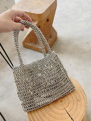 Metallperlen-Vintage-Clutch-Tasche