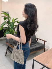 Metallperlen-Vintage-Clutch-Tasche