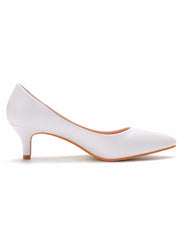 Einfache Kitten Heels mit spitzer Zehenpartie Damen Schuhe