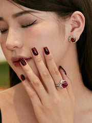 Luxuriöser Sugar Tower Rubin Verlobungsring