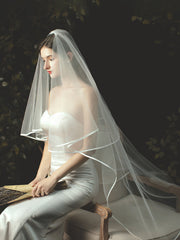 Classic Ivory Tulle Two Tier Wedding Veil