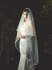 Classic Ivory Tulle Two Tier Wedding Veil