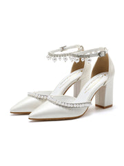 Elegante High Heels mit Fesselriemchen und Blockabsatz