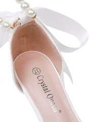 Spitze Zehenpartie Keilabsatz Damen Hochzeitsschuhe