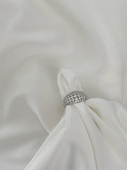 925 Sterling Silber Weißer Zirkon-Bandring