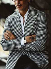 Peak Lapel Single Vent Men's Blazer