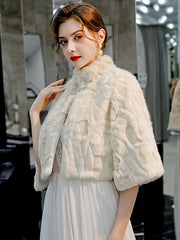 Kunstpelz Brosche Hochzeit Abend Cocktail Schal