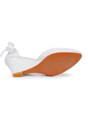 Spitze Zehenpartie Keilabsatz Damen Hochzeitsschuhe