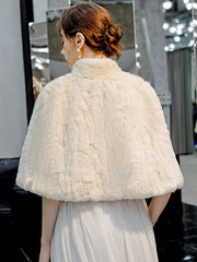 Kunstpelz Brosche Hochzeit Abend Cocktail Schal