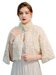 Kunstpelz Brosche Hochzeit Abend Cocktail Schal