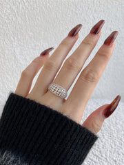 925 Sterling Silber Weißer Zirkon-Bandring