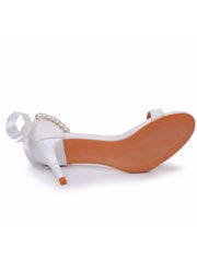 Elegante Sandalen mit offener Zehenpartie und Knöchelriemen Stiletto