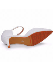 Mid-Heels Sandalen mit spitzer Zehenpartie und Knöchelriemen