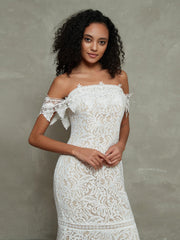 Schulterfrei Vintage Spitze Boho Brautkleider As Pictures