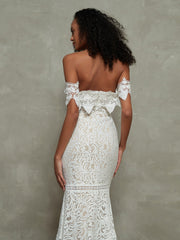 Schulterfrei Vintage Spitze Boho Brautkleider As Pictures