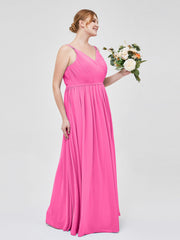 Doppel Träger Chiffon Brautjungfernkleider Azalee Übergroße