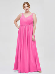 Doppel Träger Chiffon Brautjungfernkleider Azalee Übergroße
