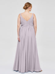 Doppel Träger Chiffon Brautjungfernkleider Dämmerung Übergroße