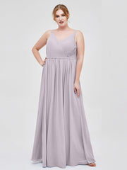 Doppel Träger Chiffon Brautjungfernkleider Dämmerung Übergroße