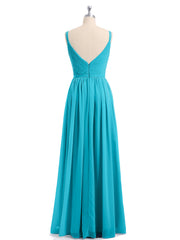 Doppel Träger Chiffon Brautjungfernkleider Jade Übergroße