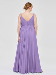 Doppel Träger Chiffon Brautjungfernkleider Tahiti Übergroße