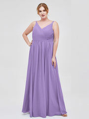 Doppel Träger Chiffon Brautjungfernkleider Tahiti Übergroße