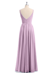 Doppel Träger Chiffon Brautjungfernkleider Blauregen Übergroße