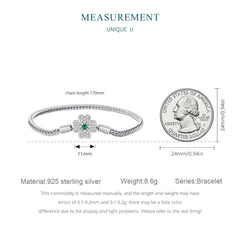 Glücksarmband mit vierblättrigem Kleeblatt