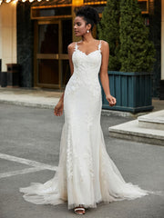 Herzform Spitze Applique Sweep-Zug Brautkleid Schwarz