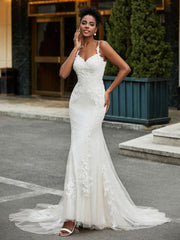 Herzform Spitze Applique Sweep-Zug Brautkleid Schwarz