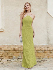 Halshalter Etui Spitze Kleid Klee
