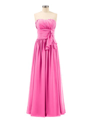 lange trägerloser Ausschnitt Chiffon Brautjungfernkleid Azalee