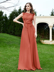 Elegant Illusion Spitze Applique Kleid mit Knöpfen Rost